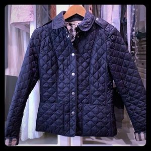 Burberry navy quilted jacket
